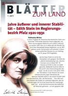 Bild Jahre äußerer und innerer Stabilität - Edith Stein im Regierungsbezirk Pfalz 1921 - 1931 
